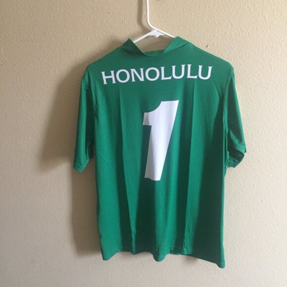 Green Hawaii Hybrid Polo Jersey Tops - Picture 2 of 16